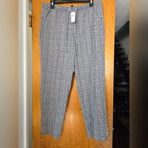 Banana Republic Factory Hayden Pink Plaid Trousers 12